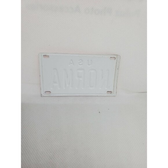 U.S.A. Norma Personalized Mini Bike License Plate – White & Red Collectible - Picture 5 of 10